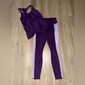 Fabletics Purple and Lavender‎ Leggings Set